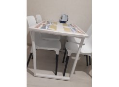 Деревянный стол Лота Лофт 120(160)х75 черный матовый / бетон светлый фото покупателя 344