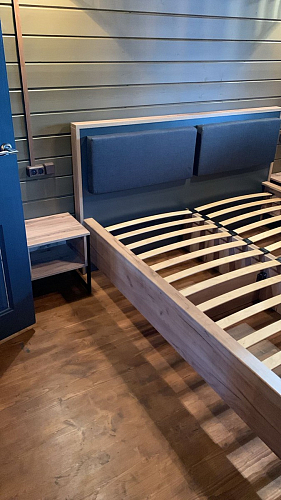 Двуспальная кровать Клауд 160х200 парящая дуб крафт золотой / антрацит фото покупателя 234