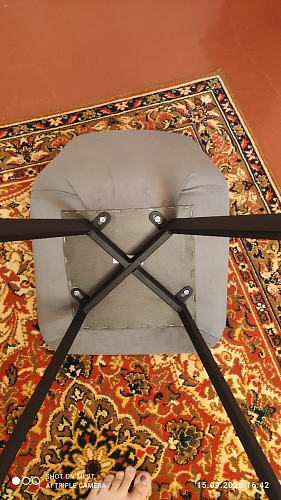 Стул на металлокаркасе Чилли К черный / зеленый фото покупателя 660