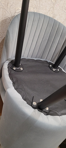 Стул на металлокаркасе Gabi dark beige / black / silver фото покупателя 736