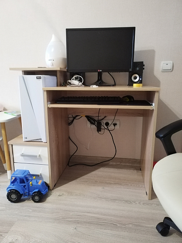 Компьютерный стол Джаз-24 правый дуб сонома фото покупателя 111