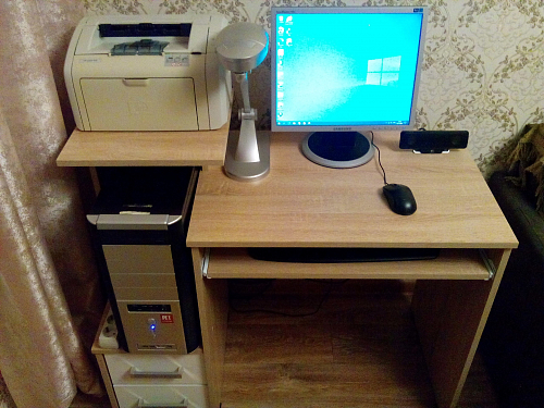 Компьютерный стол Джаз-24 левый дуб молочный фото покупателя 154