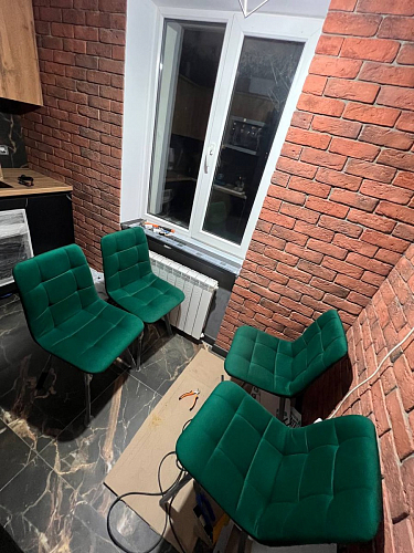 Стул на металлокаркасе Чилли К темно-серый (velutto 32) / черный фото покупателя 414