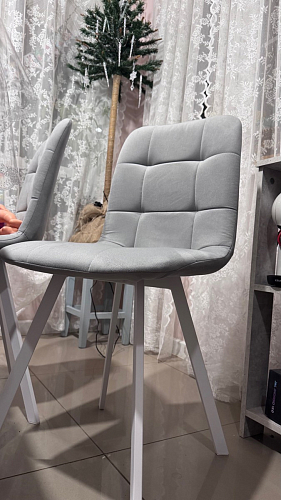 Стул на металлокаркасе Чилли синий / белый фото покупателя 519