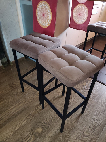 Барный стул Лофт катания минт / белый матовый фото покупателя 180