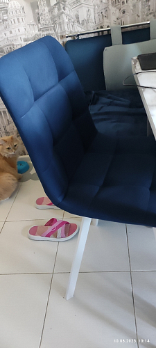 Стул на металлокаркасе Чилли светло-серый / белый каркас фото покупателя 101