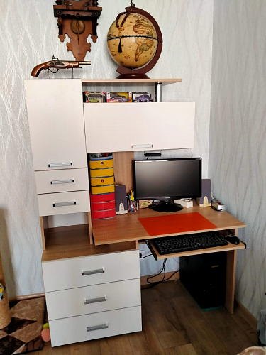 Стол компьютерный Джаз-17 белый правый фото покупателя 48