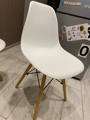 Пластиковый стул Eames PC-015 серо-голубой / дерево фото покупателя 12