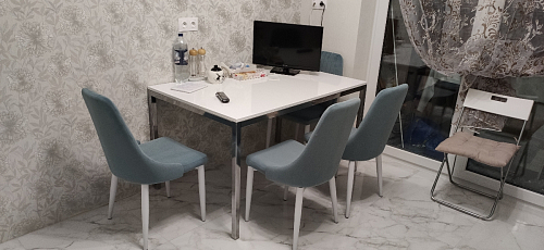 Стул на металлокаркасе Kora beige / black фото покупателя 58