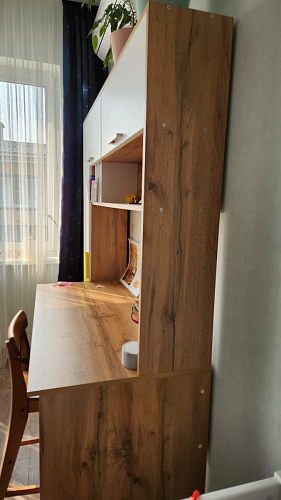 Письменный стол Лайт 03.243 дуб золотой (craft) / белый премиум фото покупателя 35