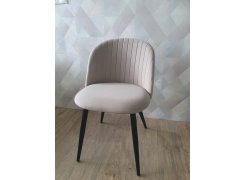 Стул на металлокаркасе Gabi 1 бежевый / черный с серебряными наконечниками фото покупателя 417