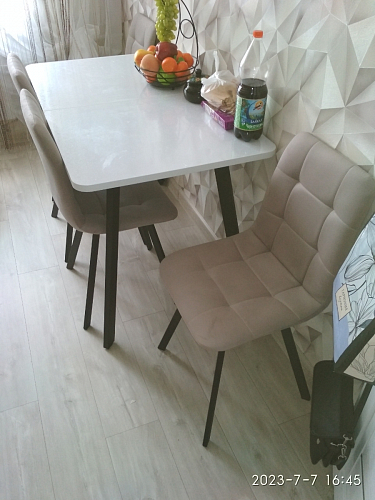 Стул на металлокаркасе Чилли К кирпичный / черный фото покупателя 617