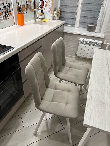 Стул на металлокаркасе Чилли бежевый / белый каркас фото покупателя 1364