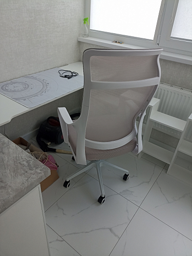 Компьютерное кресло Rino light gray / white фото покупателя 5