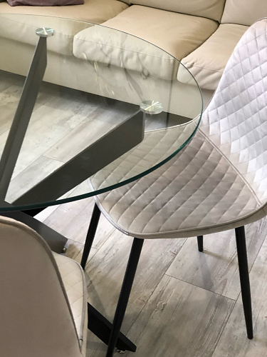 Стул на металлокаркасе Capri голубой фото покупателя 119