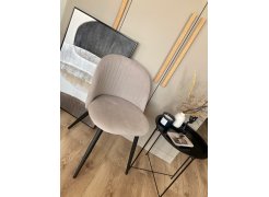 Стул на металлокаркасе Gabi 1 бежевый / черный с серебряными наконечниками фото покупателя 237