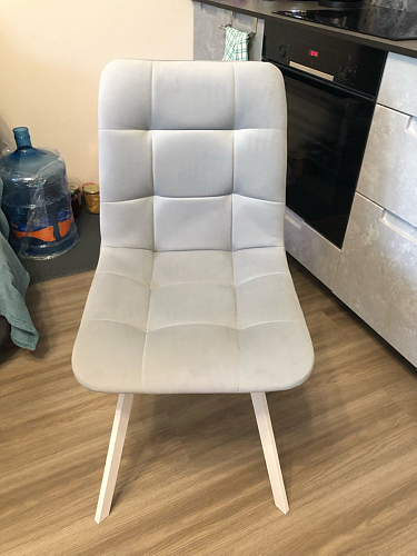 Стул на металлокаркасе Чилли светло-серый / белый каркас фото покупателя 2