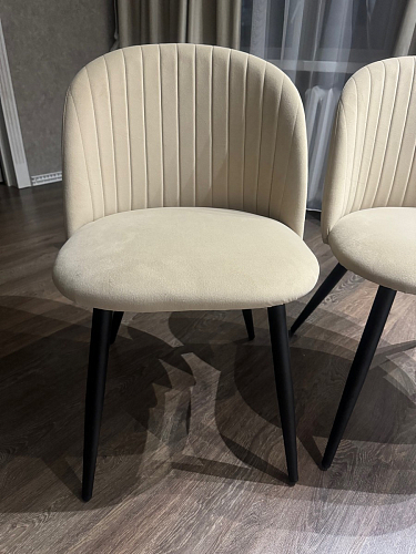 Стул на металлокаркасе Gabi 1 beige / black фото покупателя 580