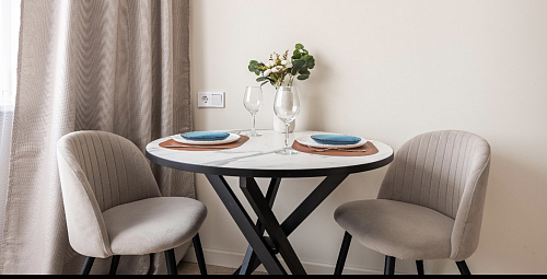 Стул на металлокаркасе Gabi dark beige / black / silver фото покупателя 655