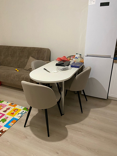 Стул на металлокаркасе Gabi 1 light blue / black / gold фото покупателя 658