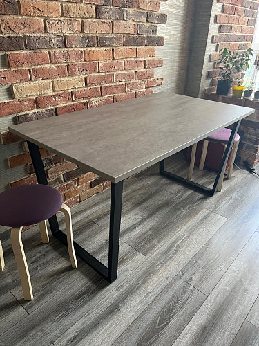 Деревянный стол Лота Лофт 140х80 дуб крафт табачный / черный матовый фото покупателя 649