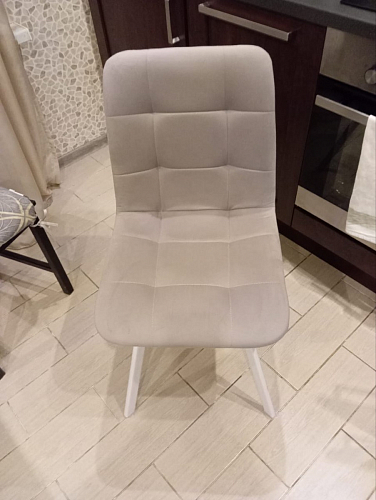 Стул на металлокаркасе Чилли синяя ткань / белый фото покупателя 295