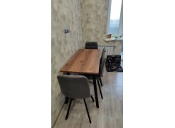 Обеденная группа Эделин светло-серый / бетон / черный матовый фото покупателя 26