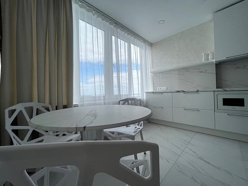 Стол Тулип 90х73 белый мрамор / золото фото покупателя 35