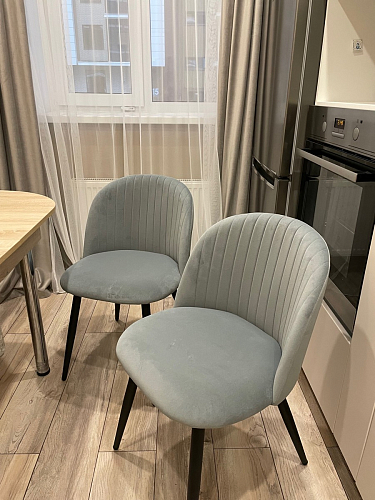 Стул на металлокаркасе Gabi dark beige / black / silver фото покупателя 808