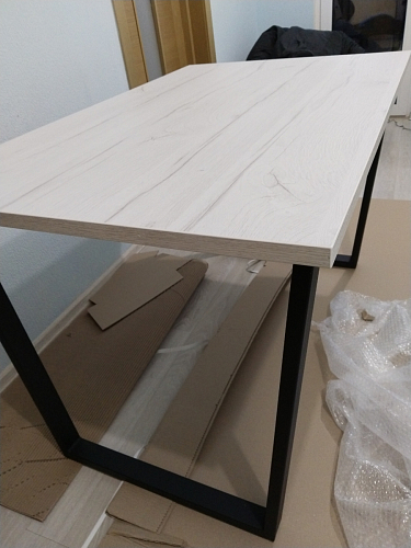 Деревянный стол Лота Лофт 120x75 дуб крафт табачный / черный матовый фото покупателя 441