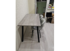 Стол Тринити Лофт 120 32 мм бетон / черный матовый фото покупателя 66