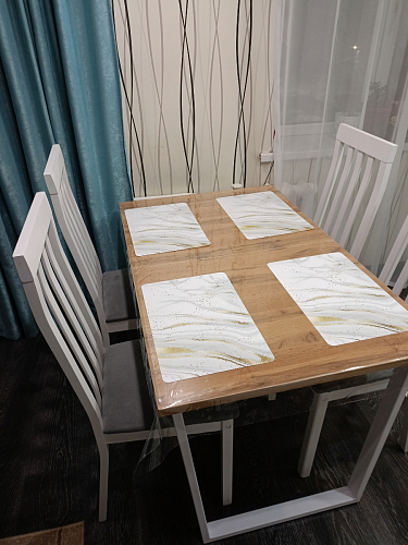 Деревянный стол Лота Лофт 140х80 дуб крафт табачный / черный матовый фото покупателя 451