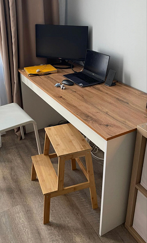 Письменный стол Сантия 120 дуб вотан / белый фото покупателя 8