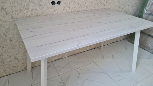 Стол Тринити Лофт 120 32 мм дуб галифакс табако / черный матовый фото покупателя 228