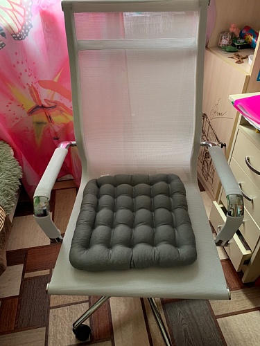 Компьютерное кресло Reus черная сетка / хром фото покупателя 50