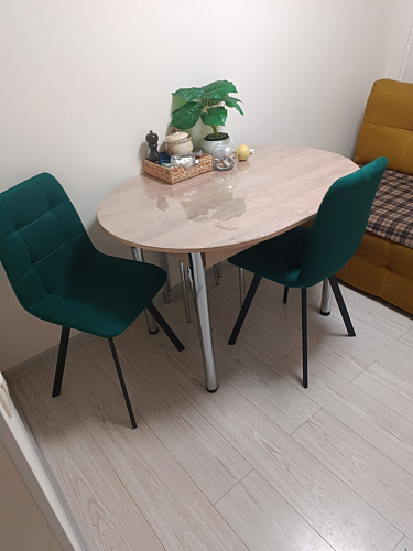 Стул на металлокаркасе Чилли зеленый / черный фото покупателя 1227