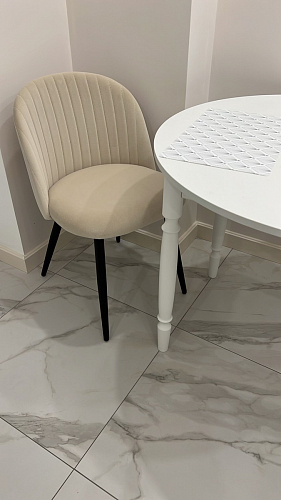 Стул на металлокаркасе Gabi 1 light purple / black / gold фото покупателя 38