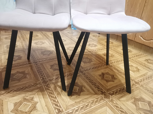 Стул на металлокаркасе Чилли синяя ткань / белый фото покупателя 637