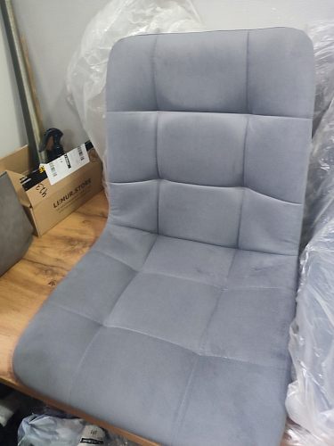 Стул на металлокаркасе Чилли К темно-серый (velutto 32) / черный фото покупателя 540