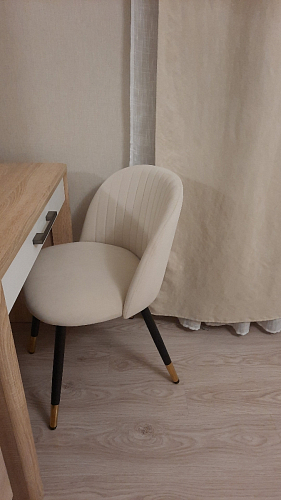 Стул на металлокаркасе Gabi 1 beige / black фото покупателя 31