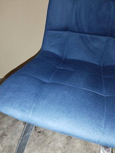 Стул на металлокаркасе Чилли К светло-серый велюр / черный каркас фото покупателя 39