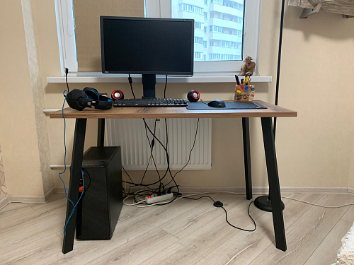 Стол Тринити Лофт 120 32 мм дуб галифакс табако / черный матовый фото покупателя 723