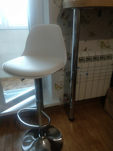 Барный стул Soft white / gray / chrome фото покупателя 3