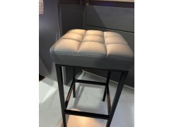 Барный стул Лофт кожзам темно-серый / черный матовый фото покупателя 168