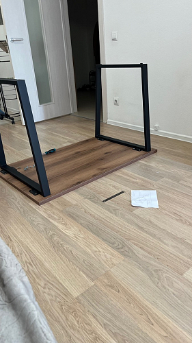 Деревянный стол Лота Лофт 120x75 дуб крафт табачный / черный матовый фото покупателя 783