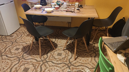 Деревянный стол Лота Лофт 120х75 белый матовый / дуб крафт золотой фото покупателя 841