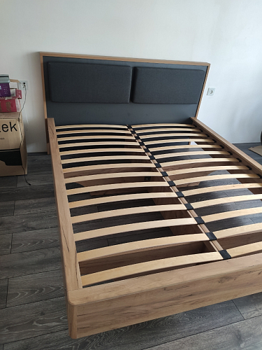 Двуспальная кровать Клауд 160х200 парящая дуб крафт золотой / антрацит фото покупателя 270