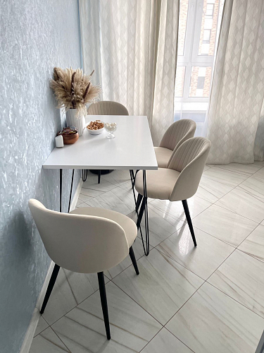 Стул на металлокаркасе Gabi gray / black фото покупателя 729