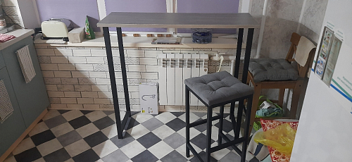 Барная стойка Дилан Лофт 120х60х90 бетон фото покупателя 154