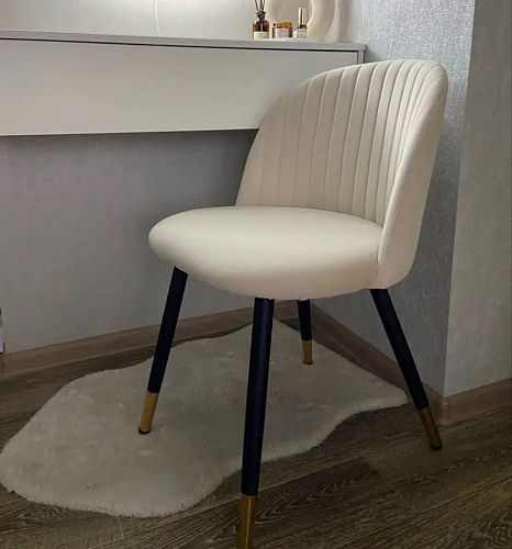 Стул на металлокаркасе Gabi 1 beige / black фото покупателя 778